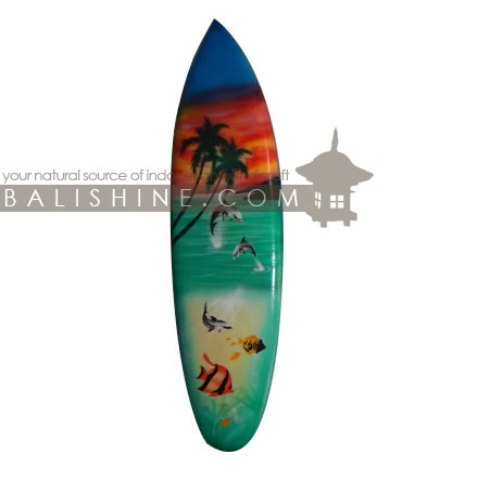 Balishine: Your natural source of indonesian handicraft presents in its Home Decor collection the Decorative Surf Board:17ROR507751:This decorative surf board is made from jempinis wood with hairbrush color finishing.  Custom design available. Please contact us.