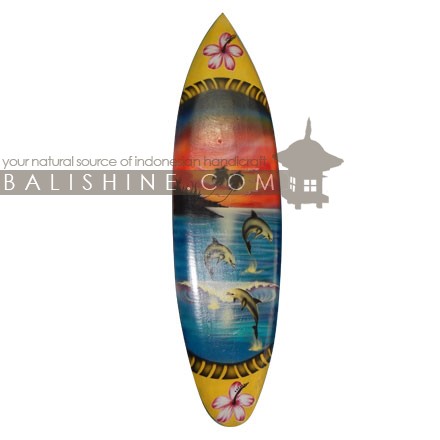 Balishine: Your natural source of indonesian handicraft presents in its Home Decor collection the Decorative Surf Board:17ROR507752:This decorative surf board is made from jempinis wood with hairbrush color finishing.  Custom design available. Please contact us.