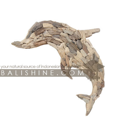 Balishine: Your natural source of indonesian handicraft presents in its Home Decor collection the Dolphin:17FOR506781:This wall frame is a handicraft of Bali made from recycled drift wood.  