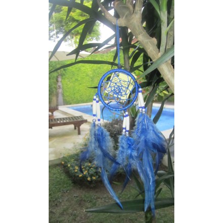 Balishine: Your natural source of indonesian handicraft presents in its Home Decor collection the Dream Catcher:17APA466535:This dream catcher is a handicraft of Bali made from string and feather with shell.  Colors available are blue, fuchsia, green, purpple, black, orange or white.