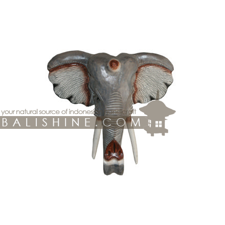 Balishine: Your natural source of indonesian handicraft presents in its Home Decor collection the Elephant Head:17OKA487013:This elephant head carving is a handicraft of Bali made from albesia wood.  