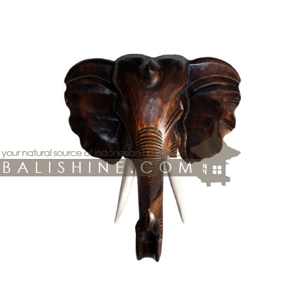 Balishine: Your natural source of indonesian handicraft presents in its Home Decor collection the Elephant Head:17OKA487015:This elephant head carving is a handicraft of Bali made from albesia wood.  