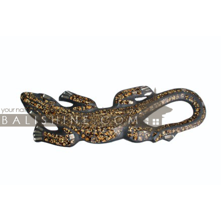 Balishine: Your natural source of indonesian handicraft presents in its Home Decor collection the Gaecko:17ASR486446:This gaecko carving is a handicraft of Bali made from albesia wood and mosaic finishing.  