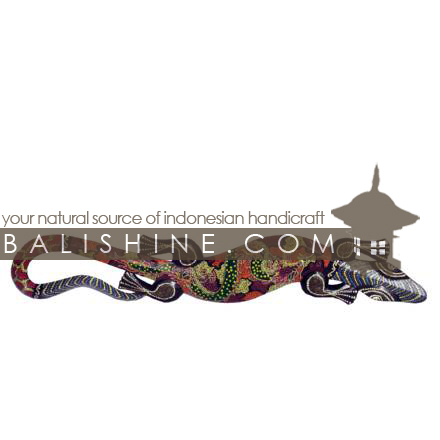 Balishine: Your natural source of indonesian handicraft presents in its Home Decor collection the Gaecko:17CIK481698:This gaecko painting is a handicraft of Bali made from albesia wood.  Mix color
