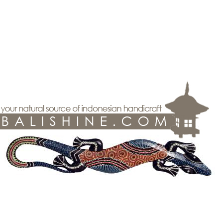 Balishine: Your natural source of indonesian handicraft presents in its Home Decor collection the Gaecko:17CIK481699:This gaecko painting is a handicraft of Bali made from albesia wood.  Mix color
