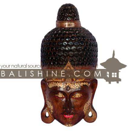 Balishine: Your natural source of indonesian handicraft presents in its Home Decor collection the Buddha Mask:17ERS471550:This buddha mask is a handicraft of Bali made from albesia wood with skin of egg.  