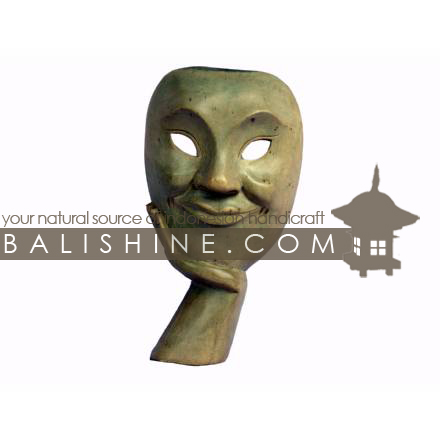 Balishine: Your natural source of indonesian handicraft presents in its Home Decor collection the Mask:17IMS471518:This mask is a handicraft of Bali made from natural white jelutung wood.  