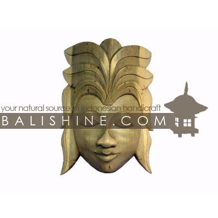 Balishine: Your natural source of indonesian handicraft presents in its Home Decor collection the Mask:17IMS471520:This mask is a handicraft of Bali made from natural white jelutung wood.  