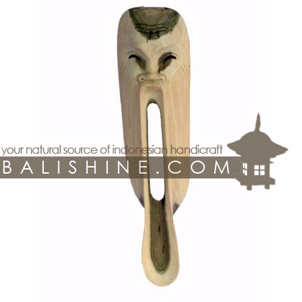 Balishine: Your natural source of indonesian handicraft presents in its Home Decor collection the Mask:17IMS471522:This mask is a handicraft of Bali made from natural white jelutung wood.  