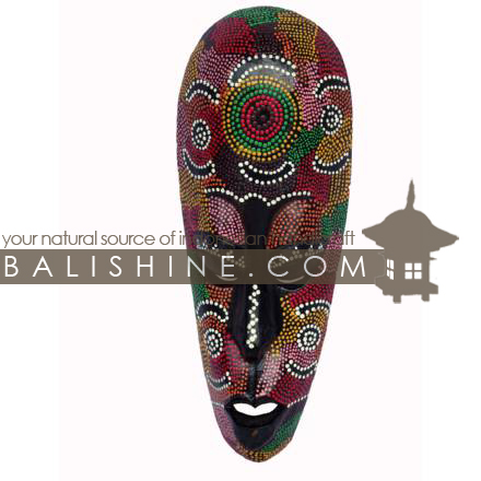 Balishine: Your natural source of indonesian handicraft presents in its Home Decor collection the Mask:17CIK471578:This mask is a handicraft of Bali made from painting albesia wood.  Mix color