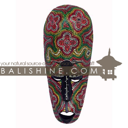 Balishine: Your natural source of indonesian handicraft presents in its Home Decor collection the Mask:17CIK471579:This mask is a handicraft of Bali made from painting albesia wood.  Mix color