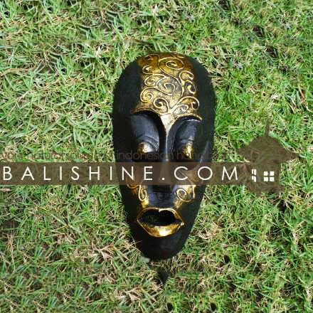 Balishine: Your natural source of indonesian handicraft presents in its Home Decor collection the Mask Gold :17MUL473579:This mask is a handicraft of Bali made from albesia wood.  gold color