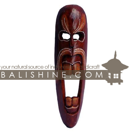Balishine: Your natural source of indonesian handicraft presents in its Home Decor collection the Mask Mix:17MUL472588:This mask is a handicraft of Bali made from albesia wood.  