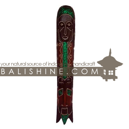 Balishine: Your natural source of indonesian handicraft presents in its Home Decor collection the Mask Two Heads:17MUL472518:This mask is a handicraft of Bali made from albesia wood.  
