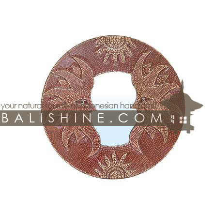 Balishine: Your natural source of indonesian handicraft presents in its Home Decor collection the Mirror:17RAH124675:This square mirror is a handicraft of Bali made from MDF wood.  Aboriginal style, mix color