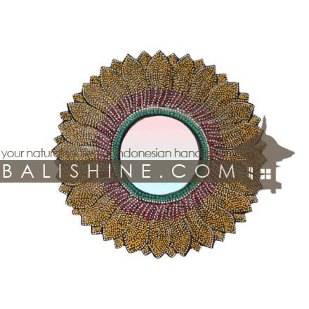 Balishine: Your natural source of indonesian handicraft presents in its Home Decor collection the Mirror:17RAH124683:This square mirror is a handicraft of Bali made from MDF wood.  Aboriginal style, mix color