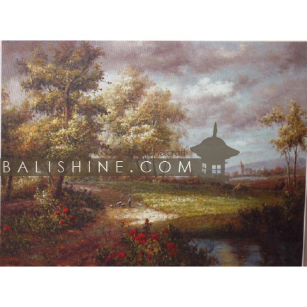 Balishine: Your natural source of indonesian handicraft presents in its Home Decor collection the Painting:17SPS495315:This painting is produced in Bali by artists coming from the Bali art school and from the art village of Ubud. We produced our own canvas to have the highest quality and also import our oil colors from germany.  It is made from oil-painting on a canvas.