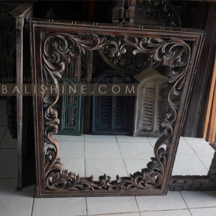 Balishine: Your natural source of indonesian handicraft presents in its Home Decor collection the Pandawa Mirror:17BAS127891:This mirror is a handicraft of Bali made from natural carving teak wood with mirror 3mm thickness.  