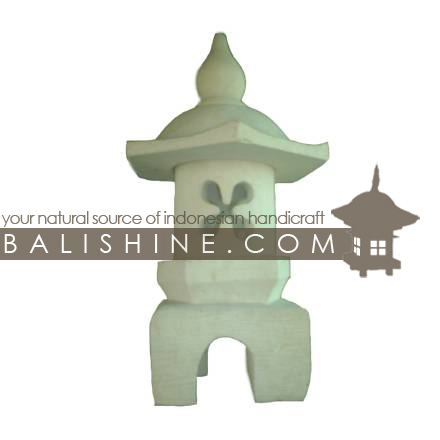 Balishine: Your natural source of indonesian handicraft presents in its Outdoor collection the Garden Temple:28BIB3737:This garden lamp is produced in Indonesia, made from lime stone.  white color