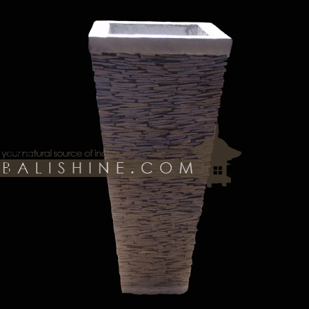 Balishine: Your natural source of indonesian handicraft presents in its Outdoor collection the Pot:242MCP5329:This pot is produced in Indonesia, made from cement and stone.  Same as picture