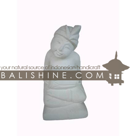 Balishine: Your natural source of indonesian handicraft presents in its Outdoor collection the Statue:217BIB3622:This statue is produced in Indonesia, made from lime stone  white color