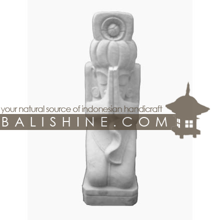 Balishine: Your natural source of indonesian handicraft presents in its Outdoor collection the Statue:217BIB3623:This abstract statue is produced in Indonesia, made from lime stone  white color