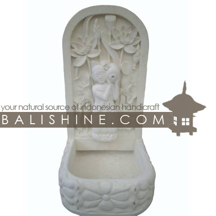 Balishine: Your natural source of indonesian handicraft presents in its Outdoor collection the Water Fountain:218BIB3693:This water fountain is produced in Indonesia, made from lime stone.  Sold without pump. It you want purchase a pump, let us know and we will quote it for you.