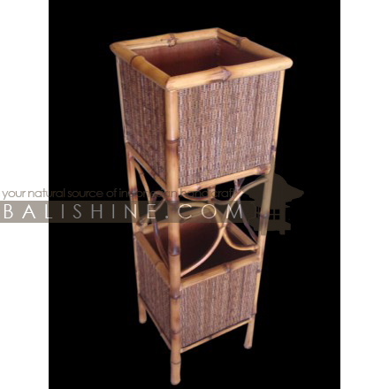 Balishine: Your natural source of indonesian handicraft presents in its The shop accessories collection the Display:319AXE5917:This bamboo display is produced in Indonesia and made from natural bamboo with coconut lidi finishing.  Same as picture