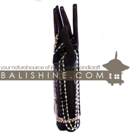 Balishine: Your natural source of indonesian handicraft presents in its The shop accessories collection the Bracelets Holder:39PLA2332:This bracelets holder is produced in Bali made from Jempinis wood.  The colors available are Black, Brown, Dark Brown or Red.