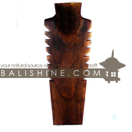 Balishine: Your natural source of indonesian handicraft presents in its The shop accessories collection the Necklaces Holder:39PLA2306:This necklaces holder is produced in Bali made from Jempinis wood.  The colors available are Black, Brown, Dark Brown or Red.