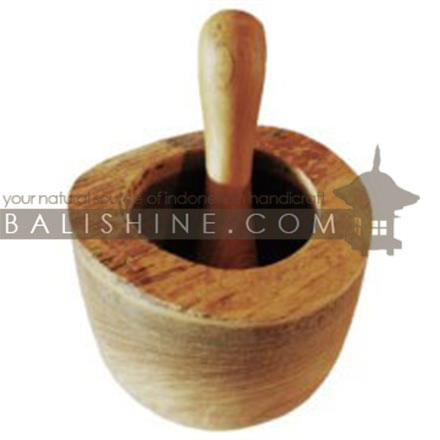 Balishine: Your natural source of indonesian handicraft presents in its Tableware collection the Bowl and Pestle:624WAS7146:This bowl and pestle is produced in Bali made from natural old teak wood with coconut oil finishing.  