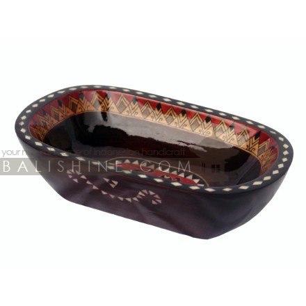 Balishine: Your natural source of indonesian handicraft presents in its Tableware collection the Bowl Lombok:624KET5554:This bowl is a handicraft of Lombok made from mahogany wood.  Same as picture