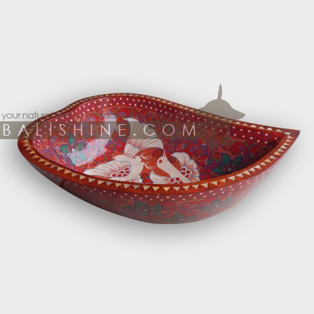 Balishine: Your natural source of indonesian handicraft presents in its Tableware collection the Decorative Bowl:624KET7770:This decorative bowl is made with Mahogani wood. Produced in the beautiful island of Lombok.  Other color available (green, white, red?). Please contact us.