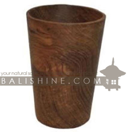 Balishine: Your natural source of indonesian handicraft presents in its Tableware collection the Glass:635WAS7178:This glass is produced in Bali made from natural old teak wood with coconut oil finishing.  