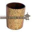 balishine This glass is produced in Bali it's an handmade glass  and the matting of white coconut shell mosaic.