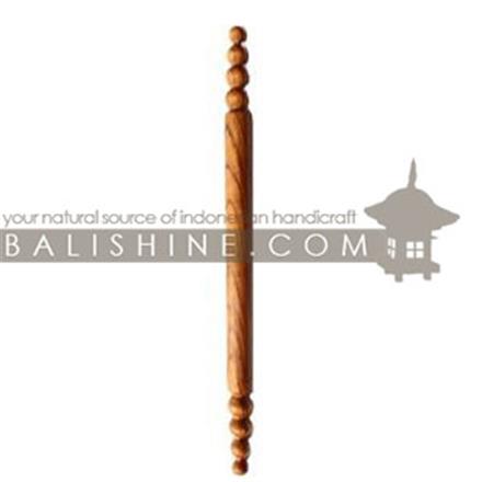 Balishine: Your natural source of indonesian handicraft presents in its Tableware collection the Rolling Pin:627WAS7232:This rolling pin is produced in Bali made from natural old teak wood with coconut oil finishing.  