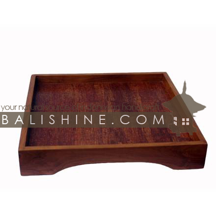 Balishine: Your natural source of indonesian handicraft presents in its Tableware collection the Tray:625KAL1109:This tray is produced in Bali made from teak wood with an natural and parfumed tropical spice known as cinamon.  