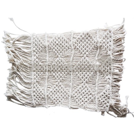 Balishine: Your natural source of indonesian handicraft presents in its Textile & Rugs collection the Titik Macrame Pillow Cover:537NUS7969:This lovely handmade macrame pillow cover is a great gift idea. It is a great decor for your Living Room, Kids Room or your Bedroom. Good combination with all home decor styles retro, vintage, minimal?  Handmade, natural, 100% cotton. Available in white or light brown color.