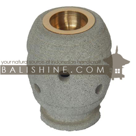 Balishine: Your natural source of indonesian handicraft presents in its Various collection the Oil Burner:44KLJ587297:This oil burner is produced in Bali made from lime stone.  