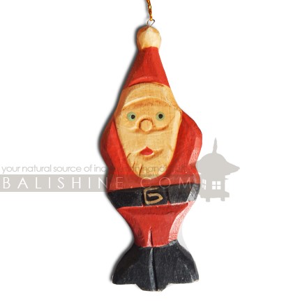 Balishine: Your natural source of indonesian handicraft presents in its Various collection the Hanging Santa Claus flying Decoration:413RAT7947:This hanging christmas decoration is produced in Bali and made from natural albasia wood.   
