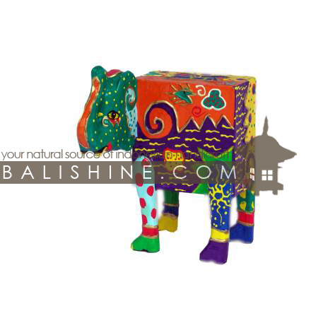 Balishine: Your natural source of indonesian handicraft presents in its Various collection the MoneyBox:415KAG6547:This elephant bank is a handicraft of Bali made from albesia wood.  Full color