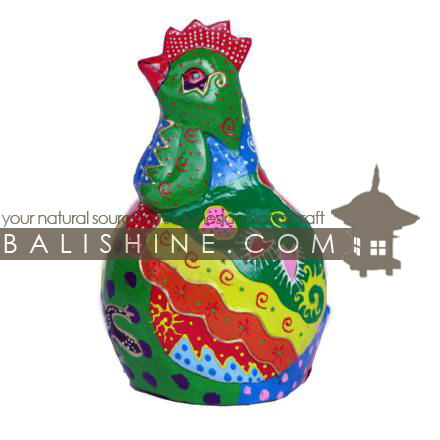 Balishine: Your natural source of indonesian handicraft presents in its Various collection the MoneyBox:415KAG6551:This chicken bank is produced in Bali made from albesia wood with coconut.  Full color