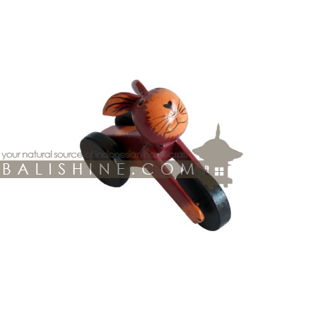 Balishine: Your natural source of indonesian handicraft presents in its Various collection the Biker Cat:415KAG77022:This toy is made from albasia wood.  