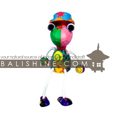 Balishine: Your natural source of indonesian handicraft presents in its Various collection the Funny Handicraft:415BAL7573:This funny animal is produced in Bali made from albesia wood with white synthetic string.  Full color