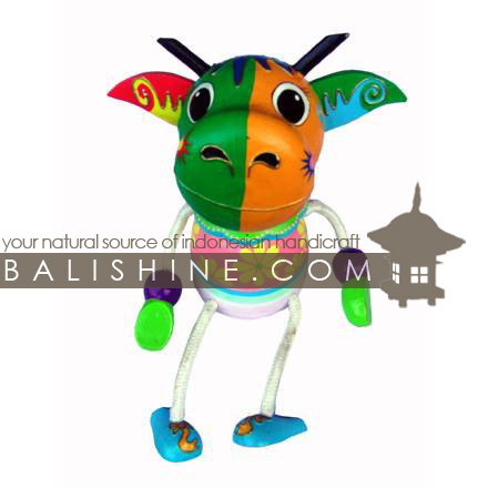 Balishine: Your natural source of indonesian handicraft presents in its Various collection the Funny Handicraft:415BAL7578:This funny animal is produced in Bali made from albesia wood with white synthetic string.  Full color