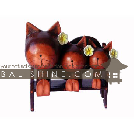Balishine: Your natural source of indonesian handicraft presents in its Various collection the Funny Handicraft:415TOS7648:This handicraft is produced in Bali made from albesia wood.  Full color