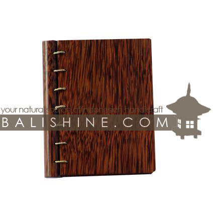Balishine: Your natural source of indonesian handicraft presents in its Various collection the Notebook:45DIV17861:This notebook is produced in Bali made from natural coconut wood with 40 pages recycle paper.  